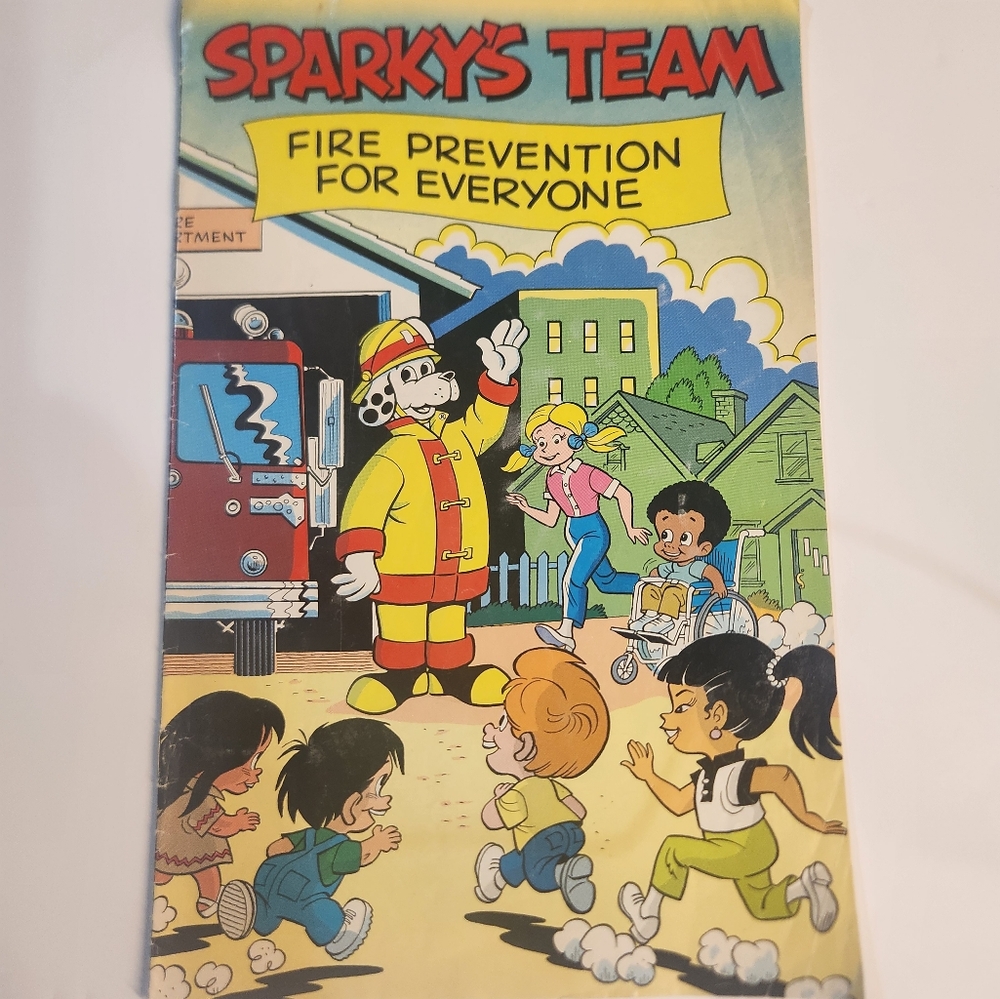 Vintage Comic Book Sparky's Fire Prevention  1989 copy